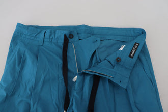 Blue Cotton Chinos Trousers Pants Dolce & Gabbana
