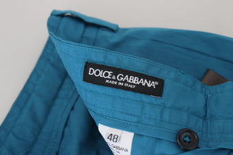 Blue Cotton Chinos Trousers Pants Dolce & Gabbana