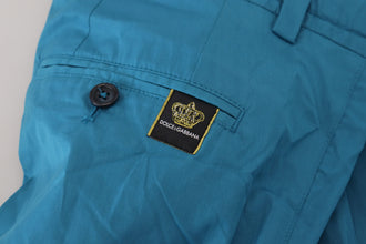 Blue Cotton Chinos Trousers Pants Dolce & Gabbana