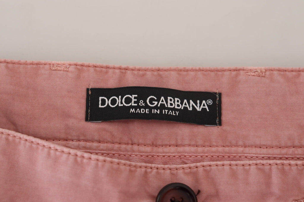 Pink Chinos Cotton Casual Mens Shorts Dolce & Gabbana