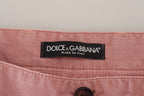 Pink Chinos Cotton Casual Mens Shorts Dolce & Gabbana