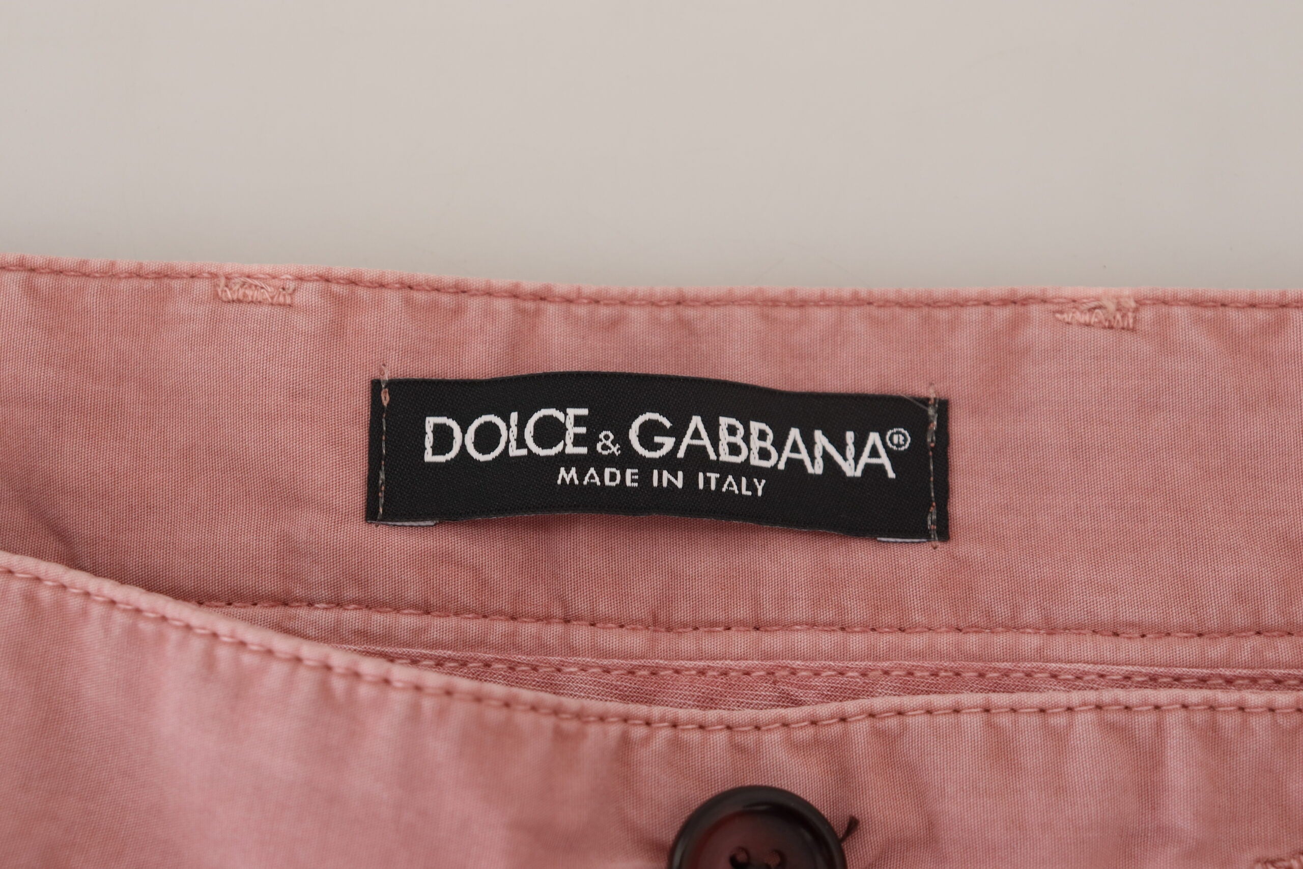 Pink Chinos Cotton Casual Mens Shorts Dolce & Gabbana