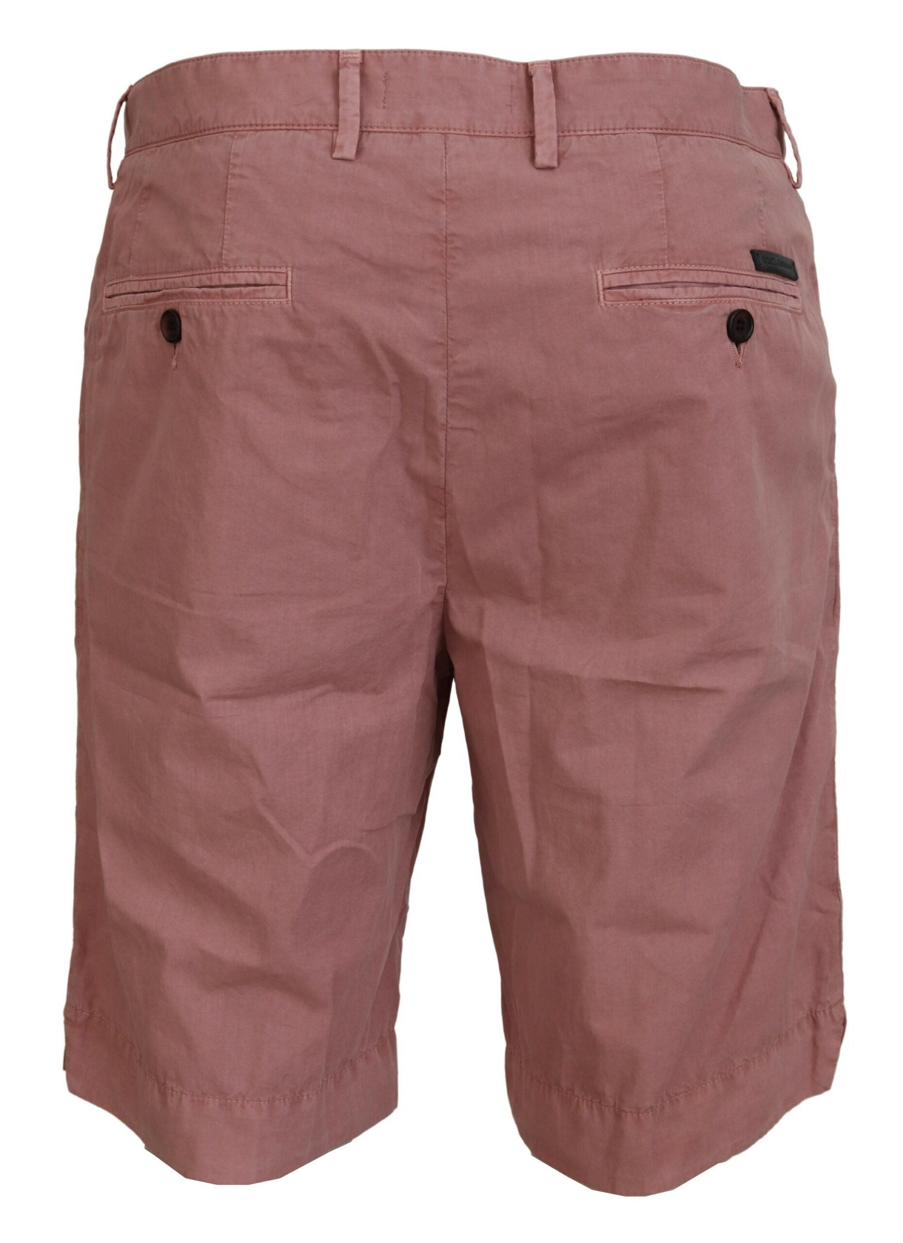 Pink Chinos Cotton Casual Mens Shorts Dolce & Gabbana