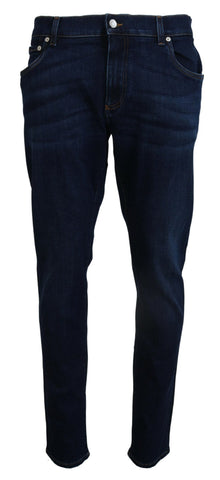 Dark Blue Cotton Denim SKINNY Jeans Dolce & Gabbana