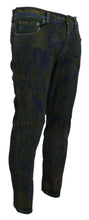 Blue Green Skinny Cotton Denim Jeans Dolce & Gabbana