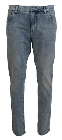 Blue Wash Slim Fit Cotton Denim Jeans Dolce & Gabbana