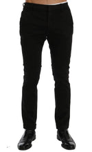 Black Slim Fit Cotton Stretch Pants Costume National