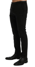 Black Slim Fit Cotton Stretch Pants Costume National