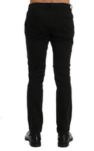 Black Slim Fit Cotton Stretch Pants Costume National