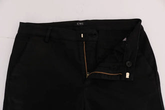 Black Slim Fit Cotton Stretch Pants Costume National