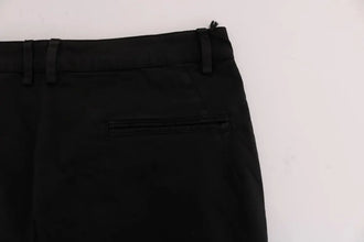 Black Slim Fit Cotton Stretch Pants Costume National