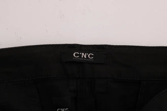 Black Slim Fit Cotton Stretch Pants Costume National