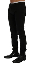 Black Cotton Stretch Chinos Pants GF Ferre