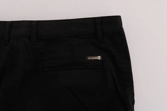 Black Cotton Stretch Chinos Pants GF Ferre