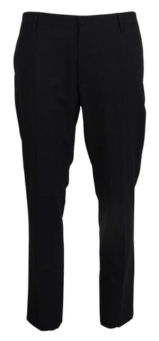 Gray Wool Stretch Dress Formal Slim Fit Pant Dolce & Gabbana
