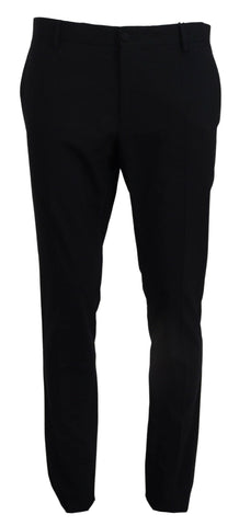Blue Wool Stretch Dress Formal Slim Fit Pant Dolce & Gabbana