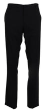 Black Wool Stretch Dress Formal Slim Fit Pant Dolce & Gabbana