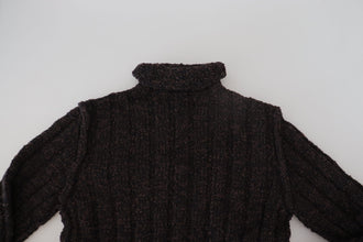 Brown Wool Knit Turtleneck Pullover Sweater Dolce & Gabbana