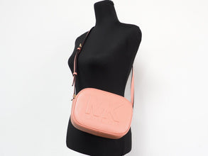 Jet Set Travel Medium Sherbert Leather Oval Camera Crossbody Bag Michael Kors