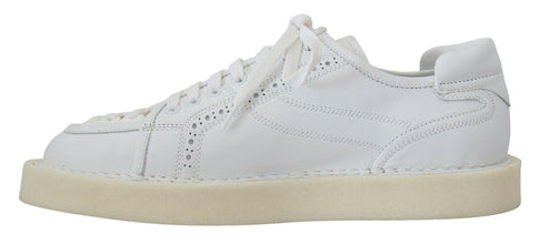 White Leather Low Top Oxford Sneakers Casual Shoes Dolce & Gabbana