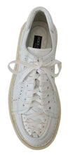 White Leather Low Top Oxford Sneakers Casual Shoes Dolce & Gabbana