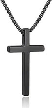 M MOOHAM Cross Necklace for Men, Silver Black Gold Stainless Steel Pla