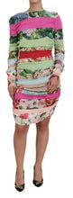 Multicolor Silk Floral Bodycon Sheath Dress Dolce & Gabbana
