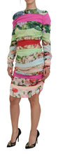 Multicolor Silk Floral Bodycon Sheath Dress Dolce & Gabbana