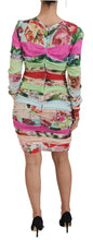 Multicolor Silk Floral Bodycon Sheath Dress Dolce & Gabbana