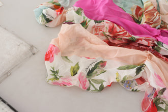 Multicolor Silk Floral Bodycon Sheath Dress Dolce & Gabbana
