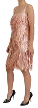 Pink Tinsel Sleeveless Shift A-line Dress Dolce & Gabbana