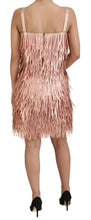 Pink Tinsel Sleeveless Shift A-line Dress Dolce & Gabbana