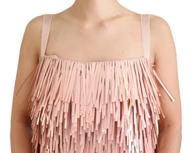 Pink Tinsel Sleeveless Shift A-line Dress Dolce & Gabbana