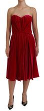 Pink Viscose Stretch Strapless A-line Dress Dolce & Gabbana
