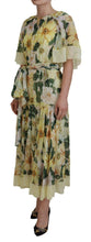 Multicolor Silk Floral Print Long Maxi Dress Dolce & Gabbana