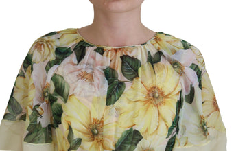 Multicolor Silk Floral Print Long Maxi Dress Dolce & Gabbana