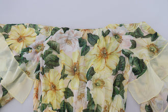 Multicolor Silk Floral Print Long Maxi Dress Dolce & Gabbana