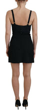 Black Fit Wool Stretch Sheath Mini Dress Dolce & Gabbana