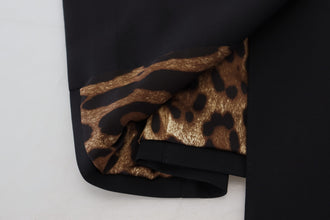 Black Fit Wool Stretch Sheath Mini Dress Dolce & Gabbana