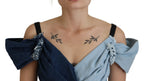 Two Tone Blue Patchwork Denim Mini Dress Dolce & Gabbana