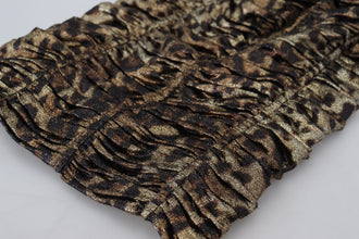 Multicolor Leopard Bodycon Sheath Midi Dress Dolce & Gabbana