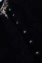 Black Cashmere Blend Faux Fur Coat Jacket Dolce & Gabbana