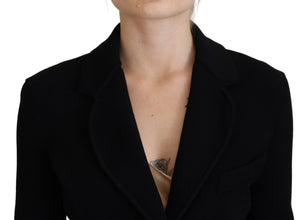 Black Button Cardigan Blazer Viscose Jacket Dolce & Gabbana