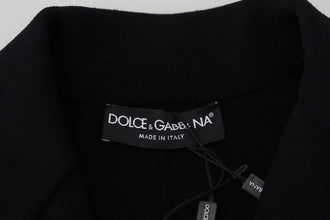 Black Button Cardigan Blazer Viscose Jacket Dolce & Gabbana