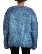 Multicolor Polyester Fringes Coat Jacket Dolce & Gabbana
