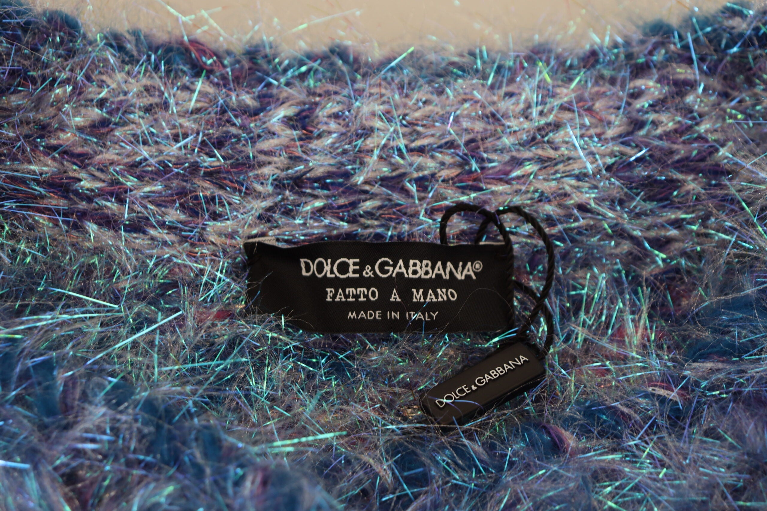 Multicolor Polyester Fringes Coat Jacket Dolce & Gabbana