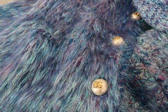 Multicolor Polyester Fringes Coat Jacket Dolce & Gabbana