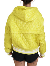 Yellow Nylon Quilted Hooded Pullover Jacket Dolce & Gabbana