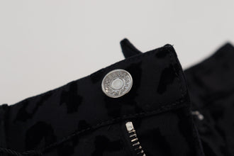 Black Denim Cotton Stretch Hot Pants Shorts Dolce & Gabbana