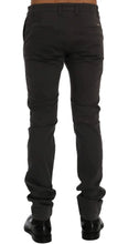 Gray Cotton Stretch Chinos Pants GF Ferre